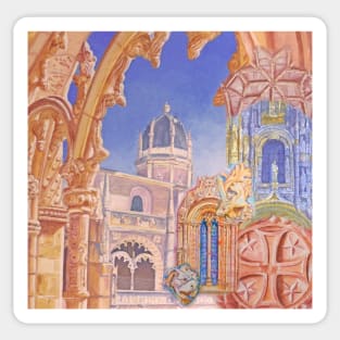 Composition of paintings. Mosteiro dos Jerónimos studies. Sticker